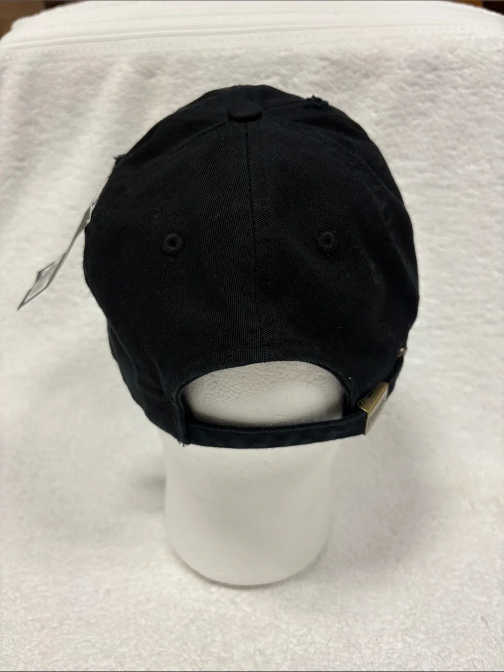 KBETHOS Black Distressed Baseball Cap with Pink Rose Embroidery os